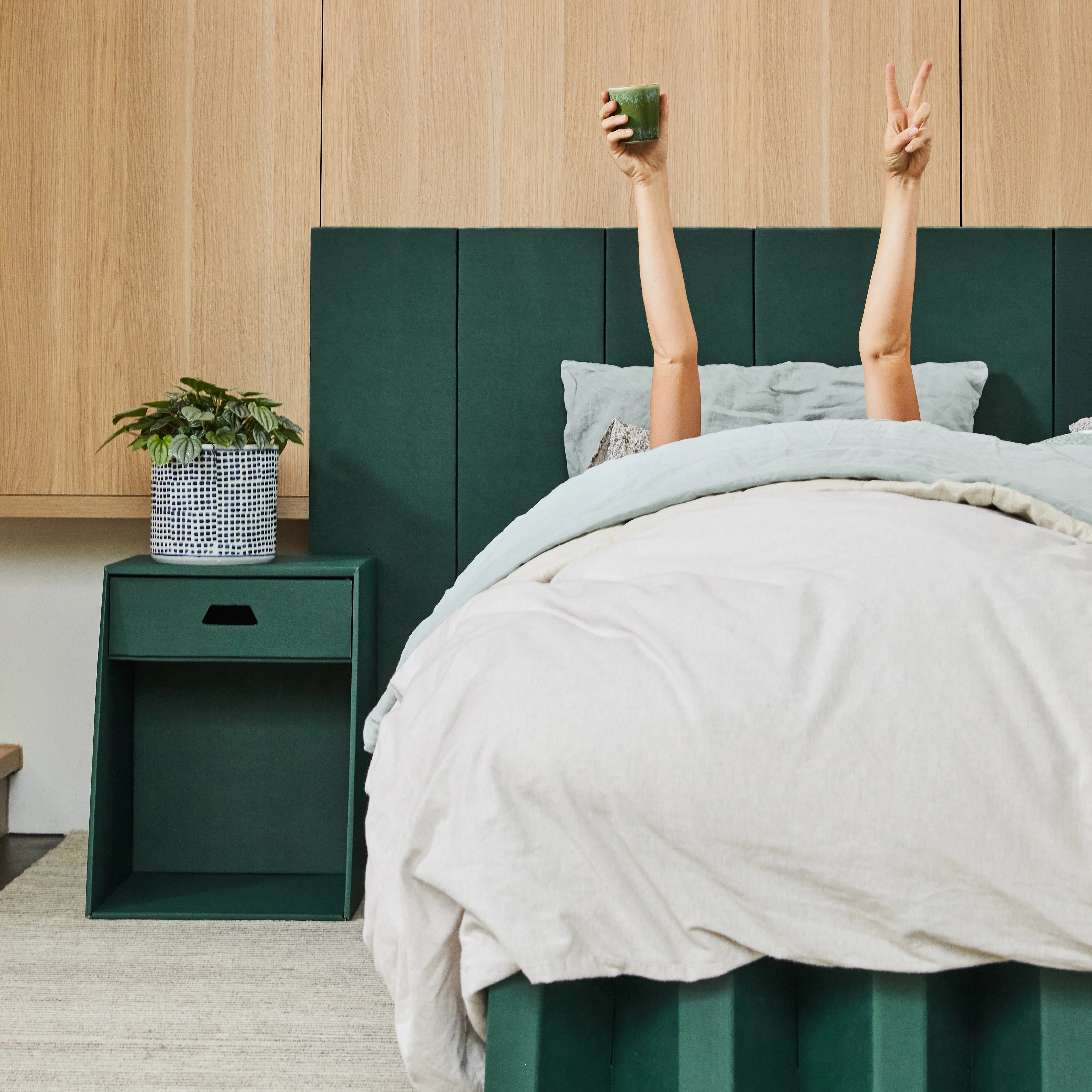 Yona Cardboard Bedside Table - Image 4